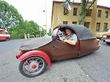 Do Hříškova dorazil na jubilejní veteránský sraz rekordní počet vozidel. Přijela i herečka Obermaierová