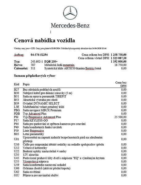 Mercedes-Benz EQB (2024) 250+ - fotka 22 z 24