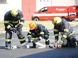 Hasiči se v rámci cvičení Rescue meeting zdokonalovali ve vyprošťování osob z auta, ale také jak uhasit elektromobil - především baterii.