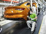 Sériová výroba modelu Škoda Enyaq Coupé iV v Mladé Boleslavi.