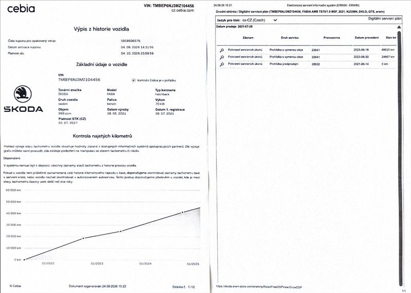 Škoda Fabia 1,0 TSI DPH 1.maj. původ ČR - fotka 50 z 50