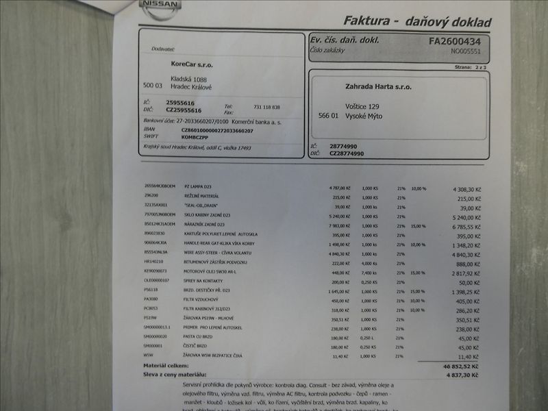 Nissan Navara 2,3 dCi 1.majitel,DPH,4x4,závě - fotka 28 z 28
