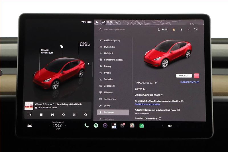 Tesla Model Y (2022) RWD LFP 60kWh, SoH 93% - fotka 20 z 24