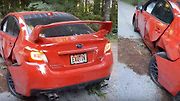 Takto vypadalo nové Subaru WRX STi po nehodě.
