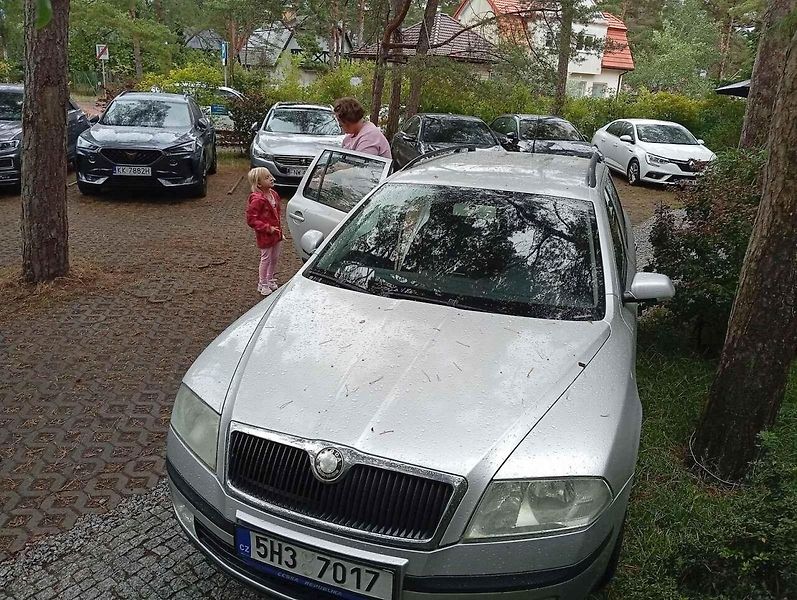 Svačina před výstupem na Dalimilovu rozhlednu.