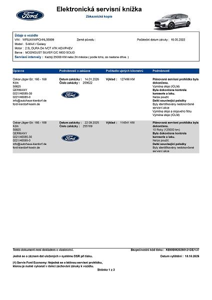 Ford S-MAX 2.5 HEV ST-Line 7míst - fotka 50 z 78