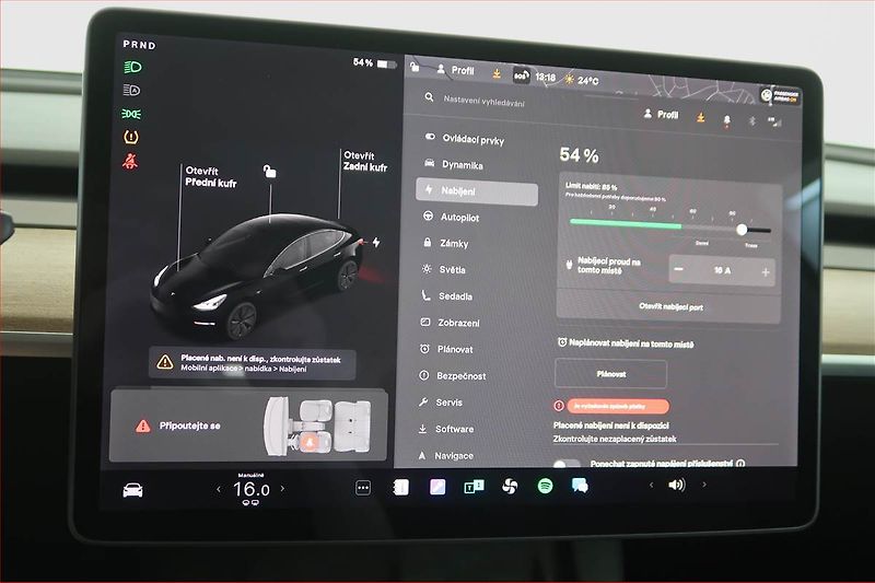 Tesla Model 3 (2021) Std Range Plus 55kWh, SoH 81% - fotka 16 z 22