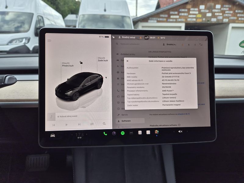 Tesla Model 3 STANDART RANGE 208kw SOH 94% - fotka 36 z 49