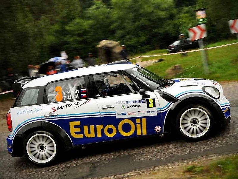 Posádka Semerád / Ceplecha na trati shakedownu Rally Bohemia 2012