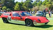 Lotus Europa ve zbarvení v kterém také jezdily vozy Lotus v seriálu Formule 1.
