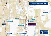 Dopravní omezení ve směru Brno - Ostrava.