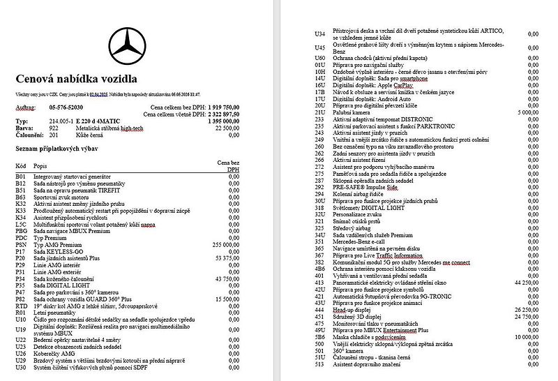 Mercedes-Benz Třídy E E 220d 4M, 1 majitel - fotka 15 z 16