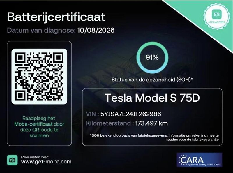 Tesla Model S 75D 386kW MCU2 SOH 91%  - fotka 27 z 27