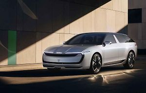 Koncept vozu Škoda Vision 0 představený 8. září 2025 v Mnichově.