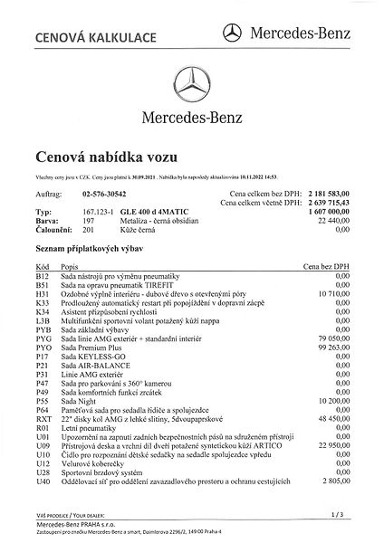 Mercedes-Benz GLE (2023) 400d 4MATIC 9GTRONIC AMG Paket - fotka 164 z 166