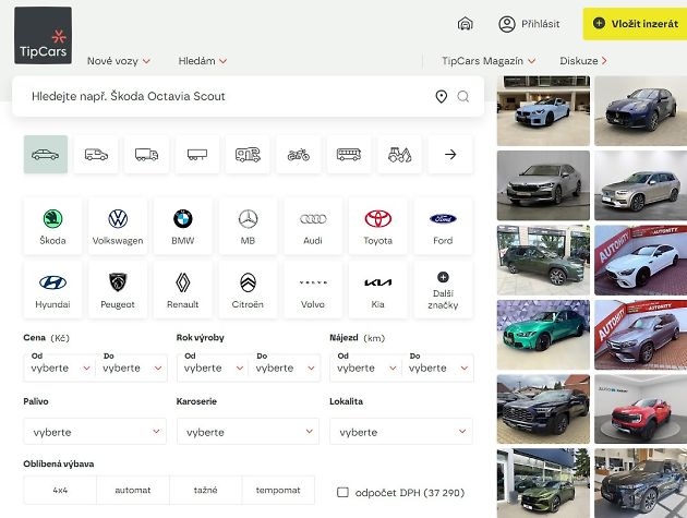 : Pokud si nejste jisti cenou, ověřit si ji můžete na webu s ojetými auty:, zdroj: Repro Tipcars.cz
