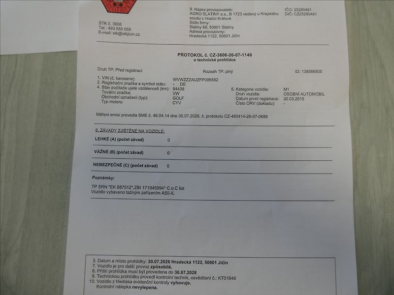 Volkswagen Golf 1,2 TSi 81kW auto klima, závěs - fotka 50 z 50