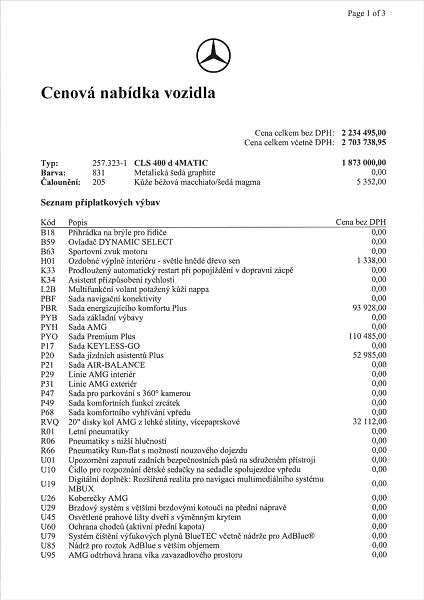 Mercedes-Benz CLS 400d 4M AMG/ZÁRUKA/DPH/CZ - fotka 2 z 11