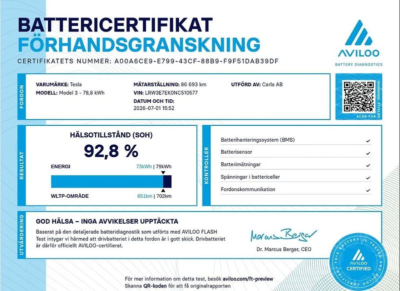 Tesla Model 3 LR AWD SoH 92% FSD - fotka 3 z 24