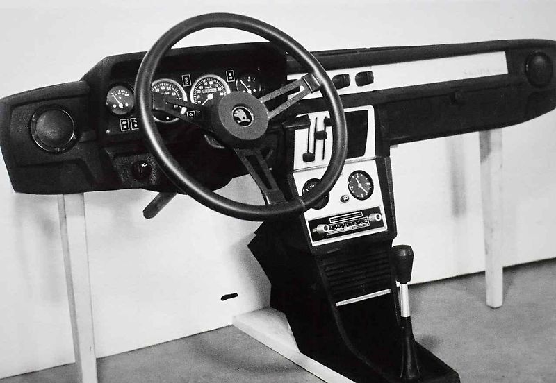 Prototyp kupé Škoda 763, které vyvinuli v Kvasinách v letech 1976 a 1977