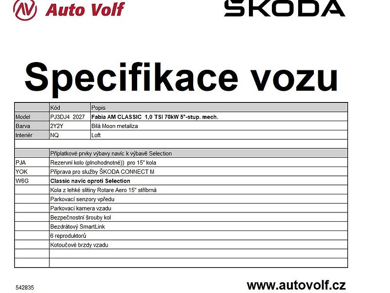 Škoda Fabia Classic 1,0TSI 70kW - fotka 2 z 11