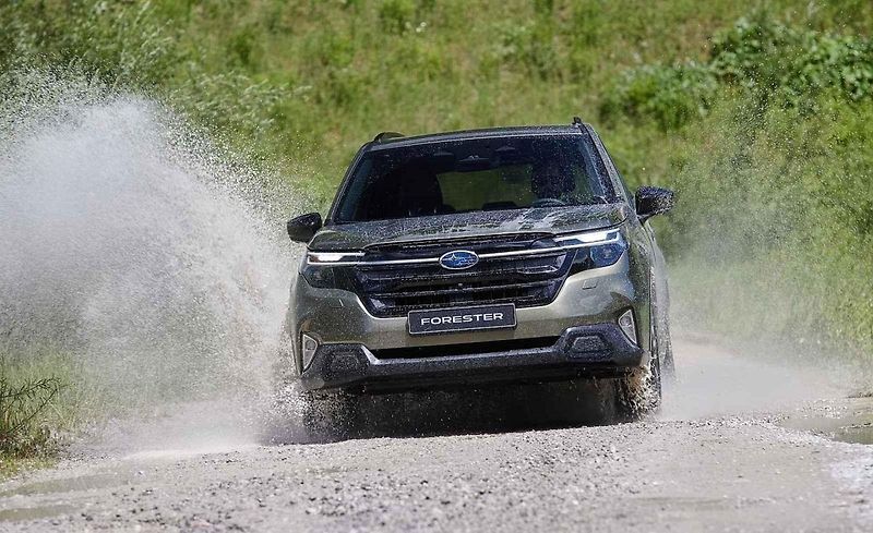 Subaru Forester při zkouškách v terénu