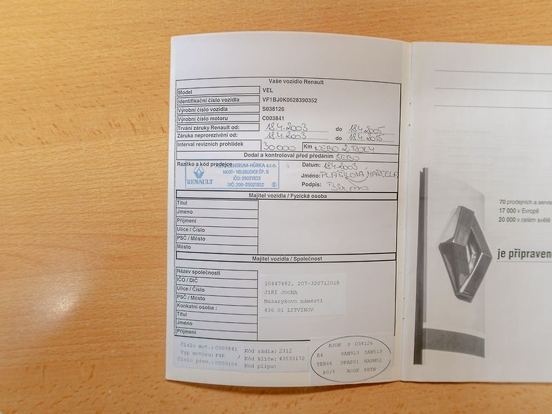 Renault Vel Satis (2003) 2.0T – NOVÉ V ČR - fotka 44 z 45