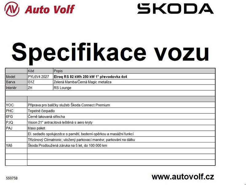 Škoda Elroq RS 82kWh 250kW - fotka 2 z 2