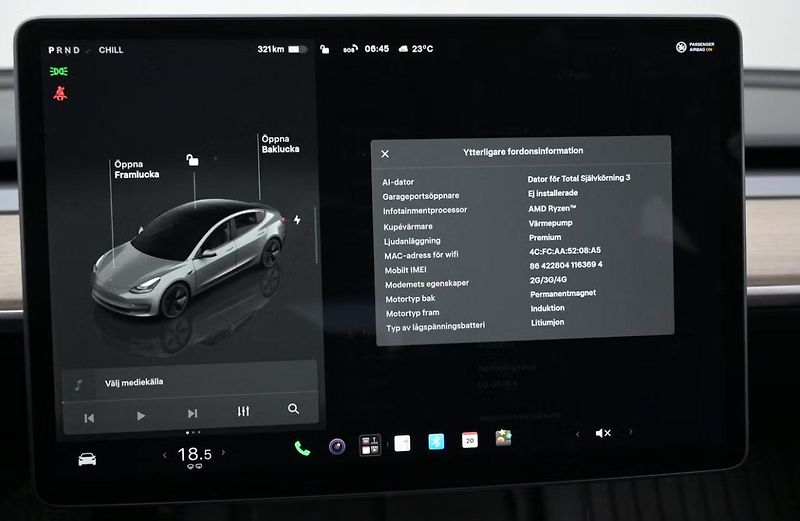 Tesla Model 3 LR AWD SoH 92% FSD - fotka 12 z 24