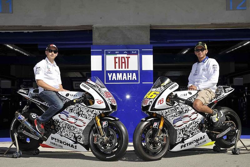 Jorge Lorenzo a oslava jeho vítězství na japonském okruhu Motegi v roce 2009.