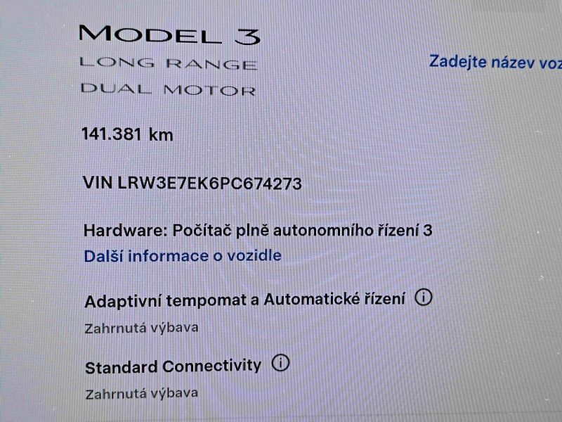 Tesla Model 3 AWD Long Range SOH-92% - fotka 14 z 17