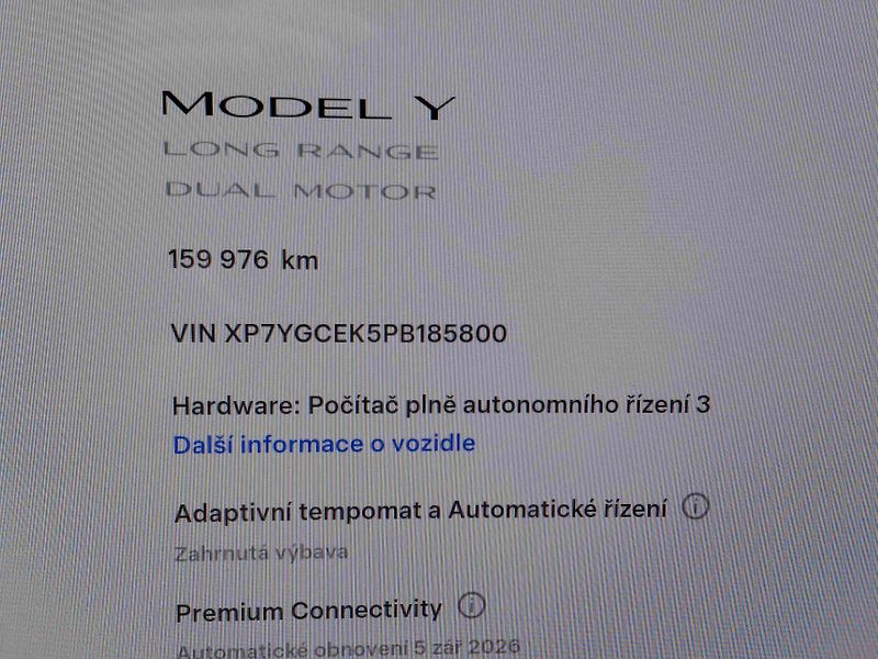 Tesla Model Y AWD Long Range  ACC  LED  NAVI - fotka 8 z 11