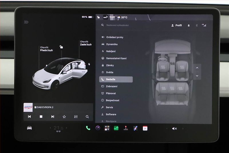 Tesla Model 3 (2020) Long Range 4WD 74kWh, SoH 92% - fotka 17 z 26
