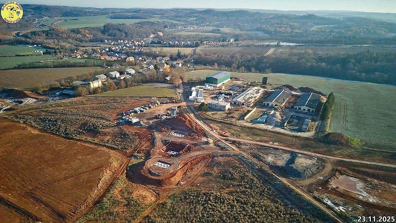 Staveniště dálnice D6 úseku Petrohrad - Lubenec. Foto: Jan Banán Svoboda