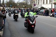 Z příjezdu spanilé jízdy motocyklů do Poděbrad.