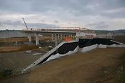 Stavba dálnice D1 mezi Říkovicemi a Přerovem je v plném proudu. Tak to vypadá na mimoúrovňové křižovatce Přerov - sever