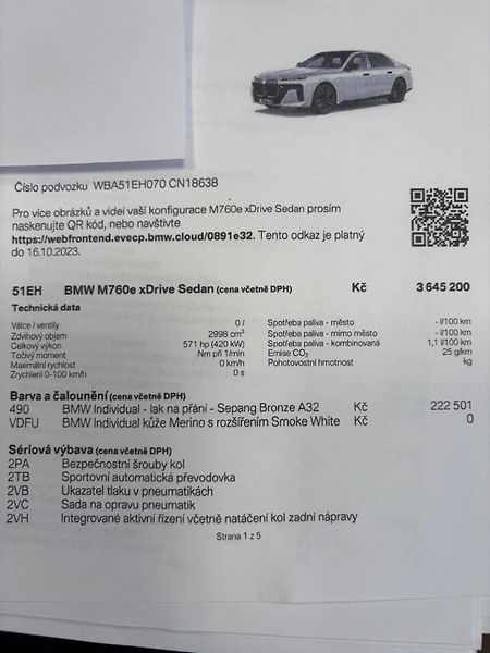 BMW Řada 7 (2023) M760e xDrive Individual, 420 k - fotka 15 z 18