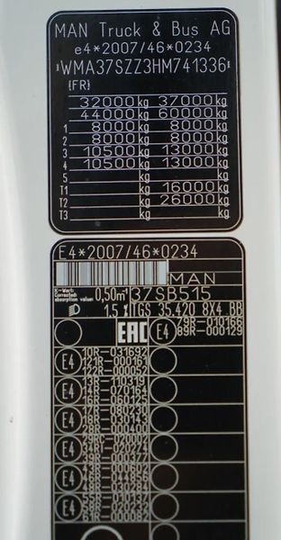 MAN TGS (2017) 35.420 8x4 Bordmatik EURO 6 - fotka 20 z 20