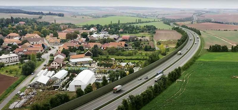 Vizualizace ukazuje, jak bude vypadat dálnice D7 mezi Slaným a Panenským Týncem na Lounsku.