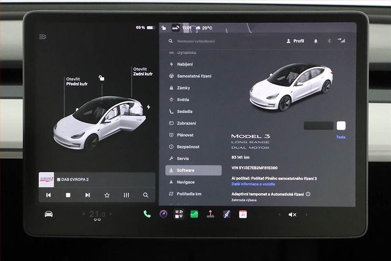 Tesla Model 3 (2020) Long Range 4WD 74kWh, SoH 92% - fotka 18 z 26