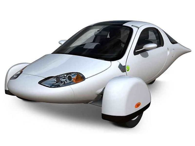Studie upraveného designu elektromobilu Aptera 2e.