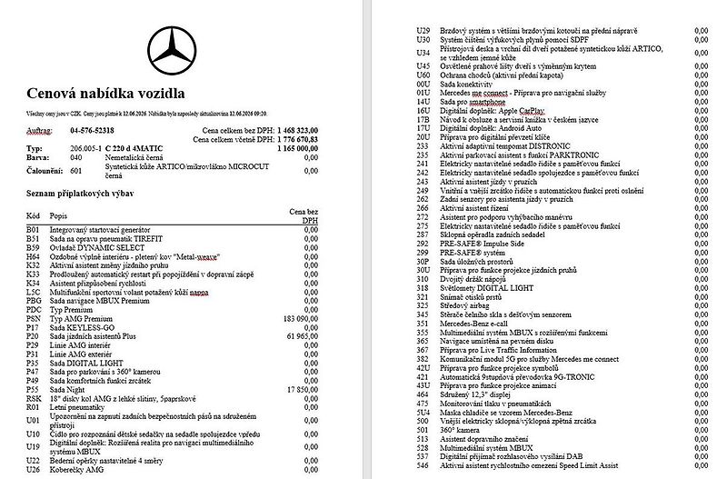 Mercedes-Benz Třídy C C 220d 4M AMG - fotka 15 z 16