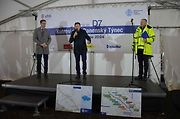Slavnostní zahájení stavby dalšího úseku dálnice D7 se konalo v pátek 6. prosince v Třebízi.