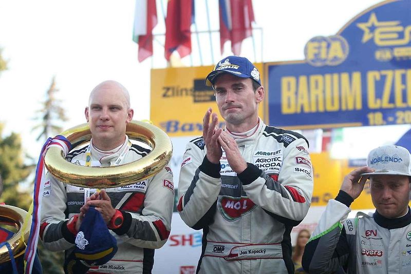 Vyhlášení nejlepších posádek 52. ročníku Barum Czech Rally Zlín, který ovládl Jan Kopecký.