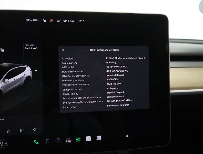 Tesla Model Y (2023) RWD LFP 60kWh, SoH 97% - fotka 27 z 33