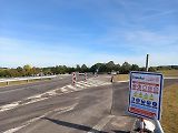 Právě budovaná dálnice D3, resp. mimoúrovňová křižovatka Dolní Třebonín.