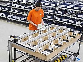 Sekvenční palety s ‚Pick-by-Frame‘: Tato technika pomáhá pracovníkům při nakládce vychystávacích vozíků.