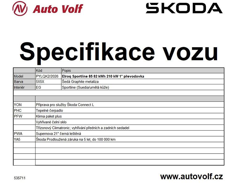 Škoda Elroq Sportline 85KwH 210kW - fotka 2 z 31