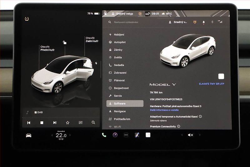 Tesla Model Y (2022) RWD LFP 60kWh, SoH 96% - fotka 16 z 21
