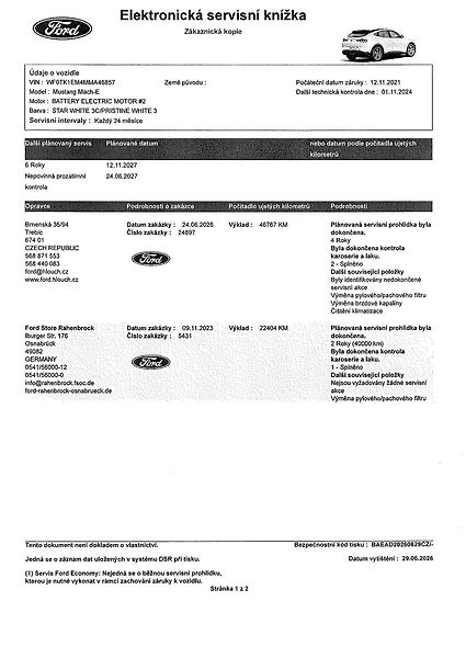 Ford Mustang Mach-E SoH 94,5 %, po servisní prohlí - fotka 50 z 68